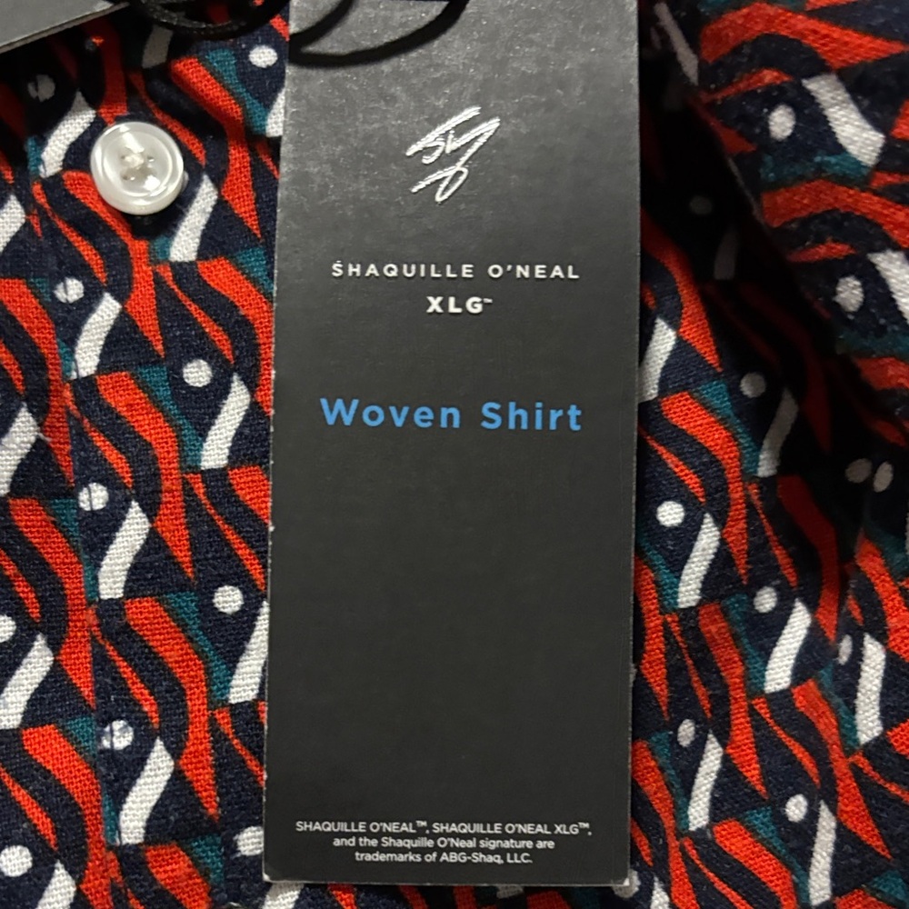 NEW Black and Red Patterned Men's Shirt by Shaquille O’Neal - Picture 5 of 8